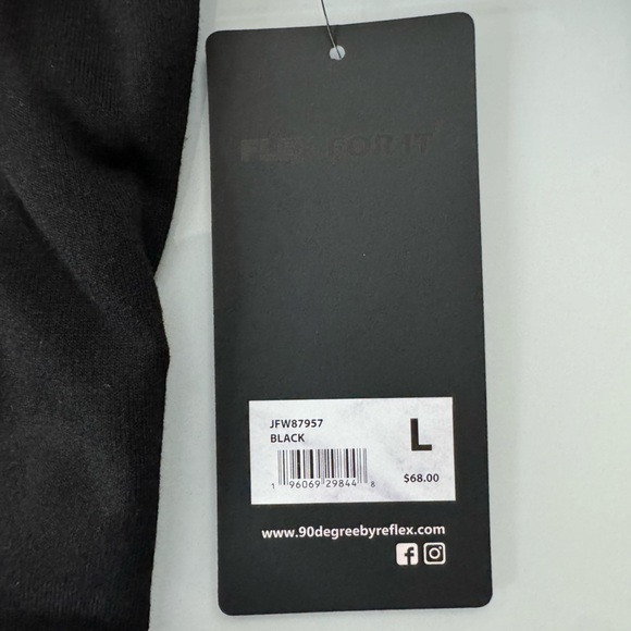 90 degrees by Reflex black fleece lined hooded zip up jacket L - Picture 9 of 9